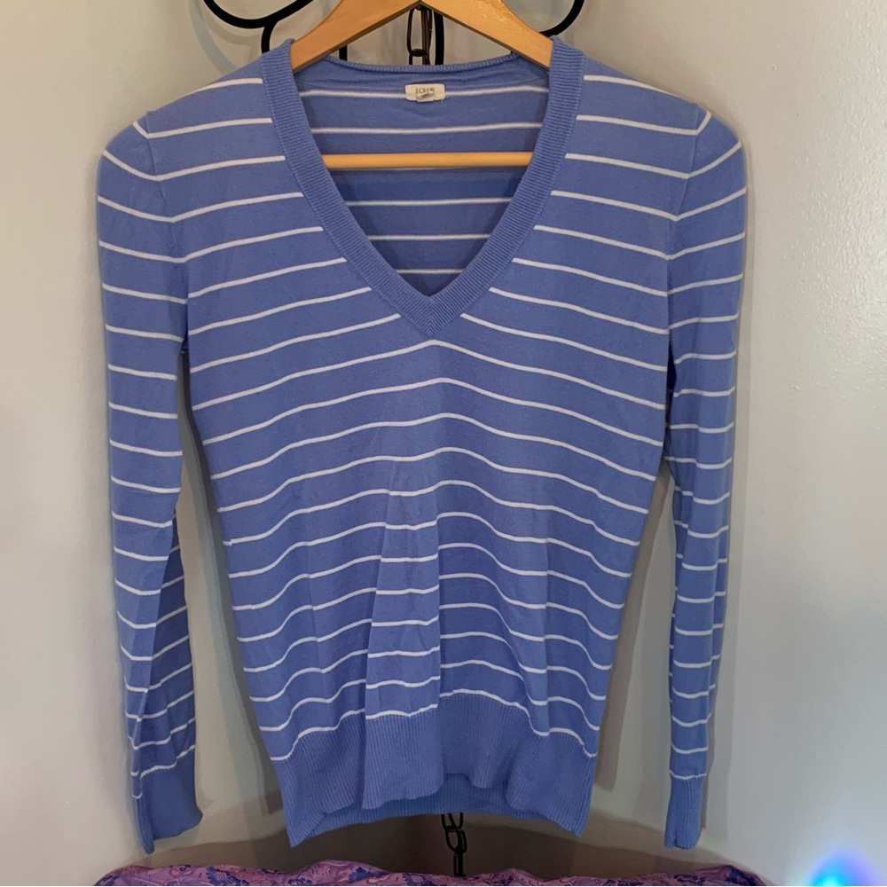 Two J. Crew Factory Periwinkle Sweaters - Picture 3 of 13